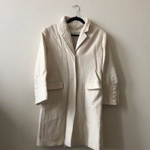 Vintage ivory wool winter coat